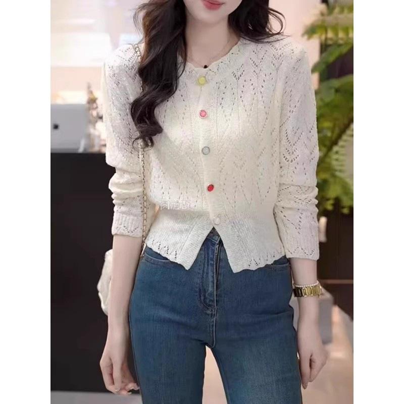 

Белый вязаный женский топ с ажурным цветочным узором, свободный, большого размера, повседневная базовая футболка 3XL абрикосовый