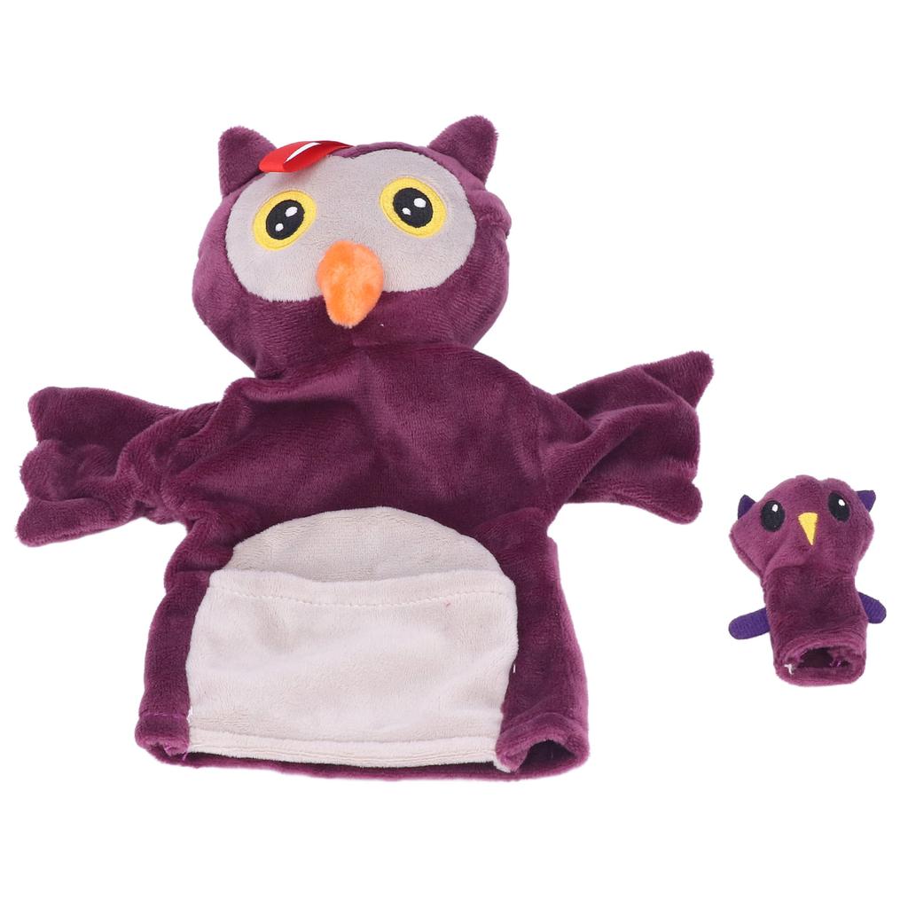 Hand Puppet Parent Child Interaction Plush Cartoon Animal Owl Hand Puppet Toy Doll