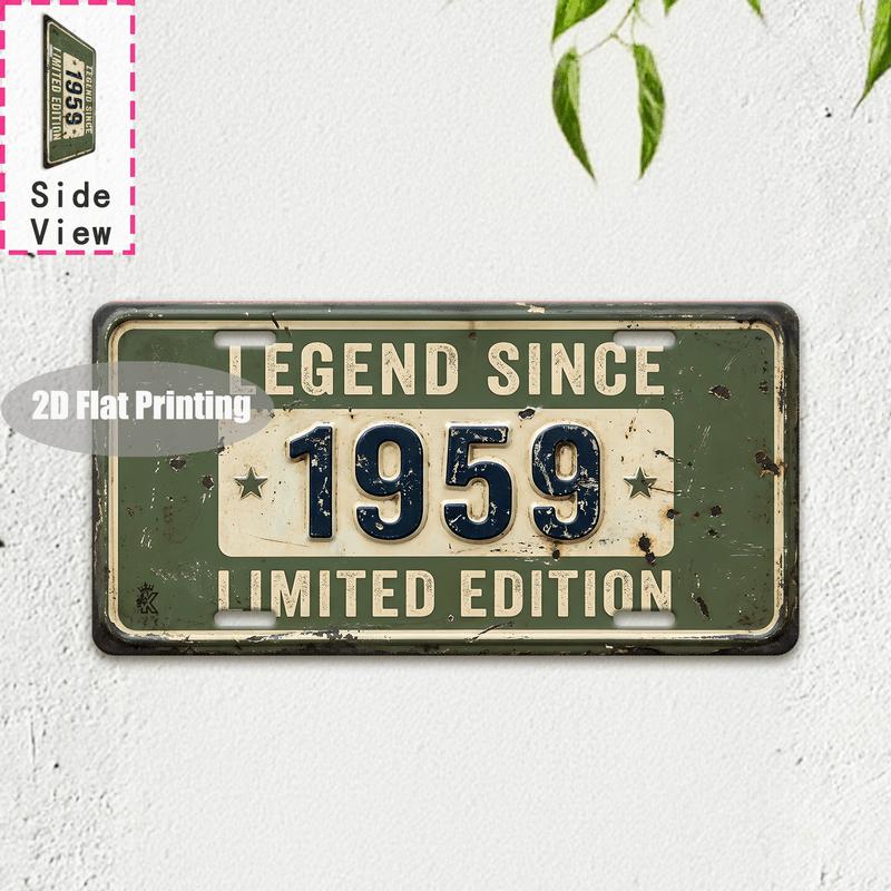 Vintage City German Workshop Year Print Metal License Plate Sign Retro D Flat Printed Tin Plaque Wall Decor for Home Bar