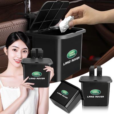 1Pcs Car Hanging Trash Bin Seat Back Storage Box Phone Holder Hook for SVR Emblem Freelander 3 SVR L320 L330 Defender Range Rover Evoque