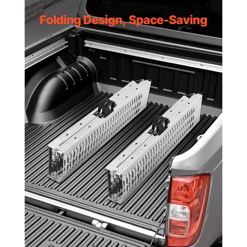 SucceBuy 1000lbs Steel Ramps 2Pcs Ramps with Wider Ramp Surface Universal Stable Loading Ramp with Handles Fit for ATV UTV Motor