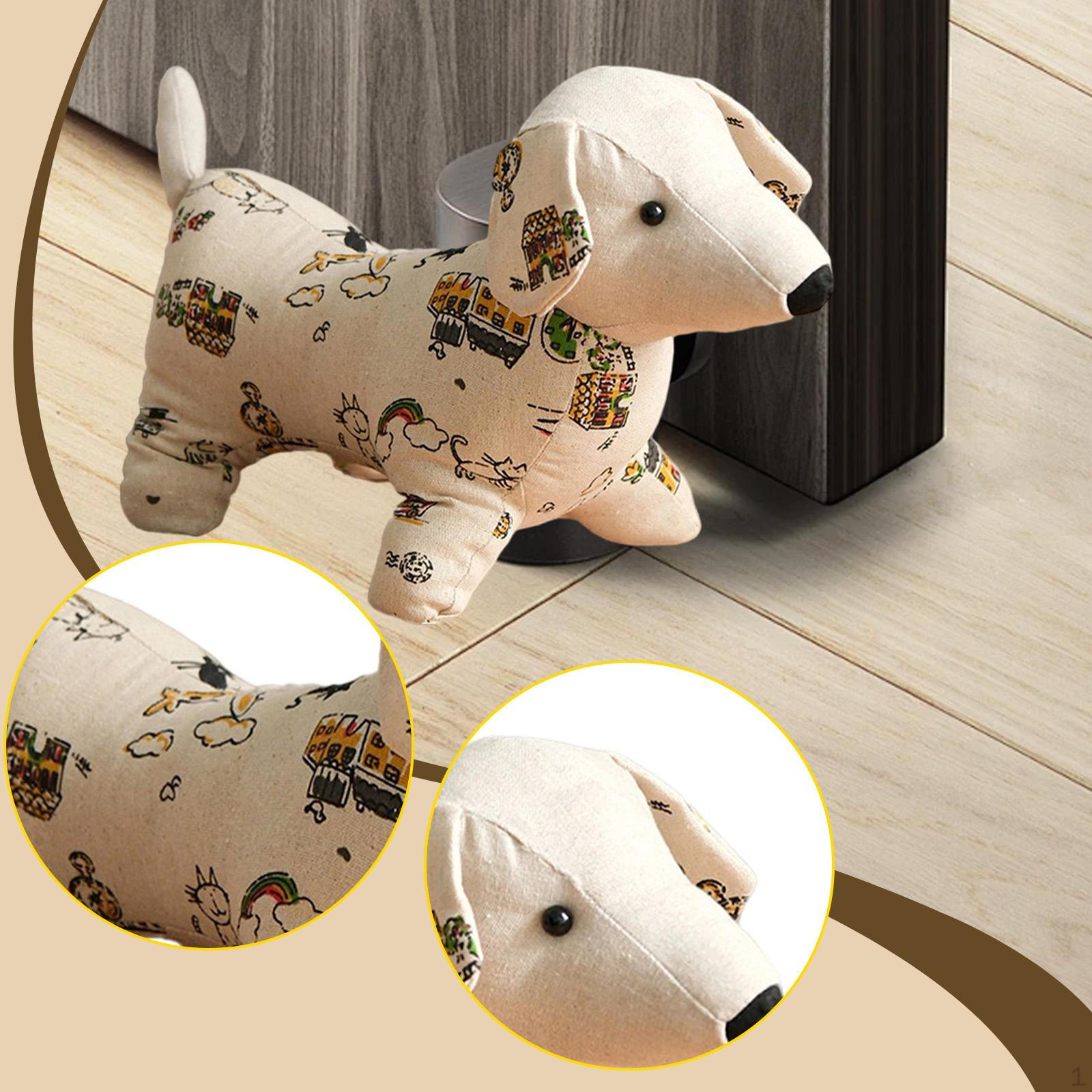 

Dog Weighted Doorstop Stuffed Animal Sculpture Animals Décor, Floor Door Stop for Patterns