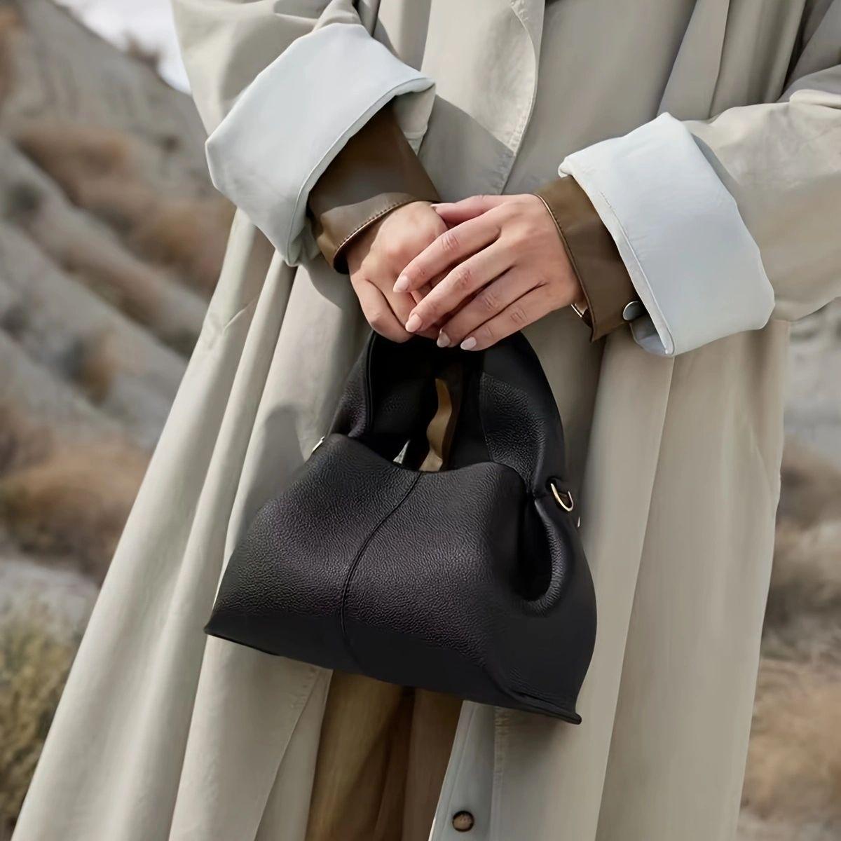 

Women s Niche 2025 Black Cloud Dumpling Crossbody Tote Bag