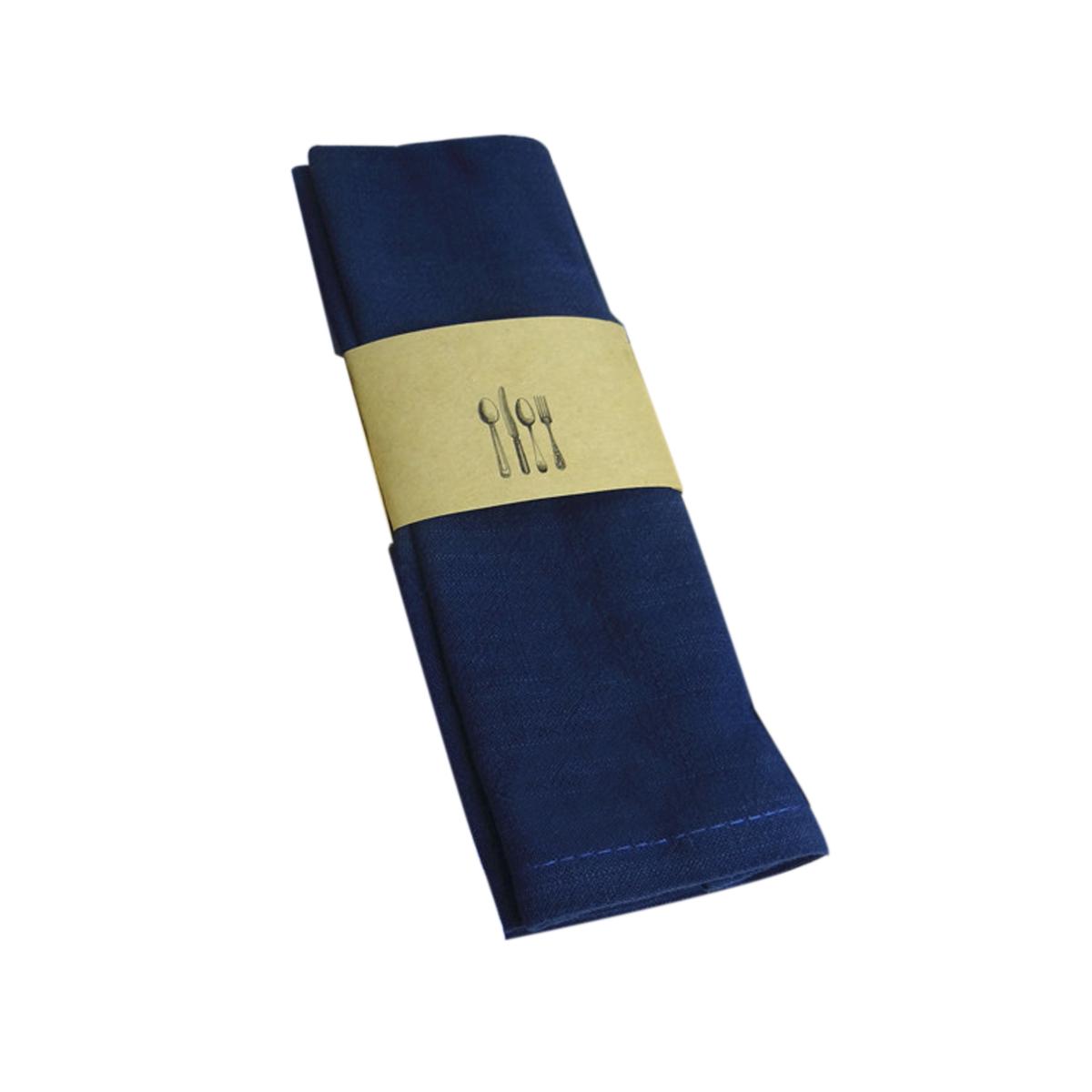 Solid Color Linen Napkins Flax Fabric For Dining Kitchen Hotel Baking Dish Cloth Dinner Napkin Set Royal Blue синий