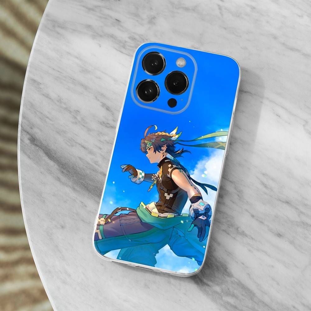 Game Genshin Impact K-Kinich Phone Case For iPhone Max,Plus,11,14,13,XR,SE,12,15,Pro,17,16,X,XS,Mini Transparent Soft Cover