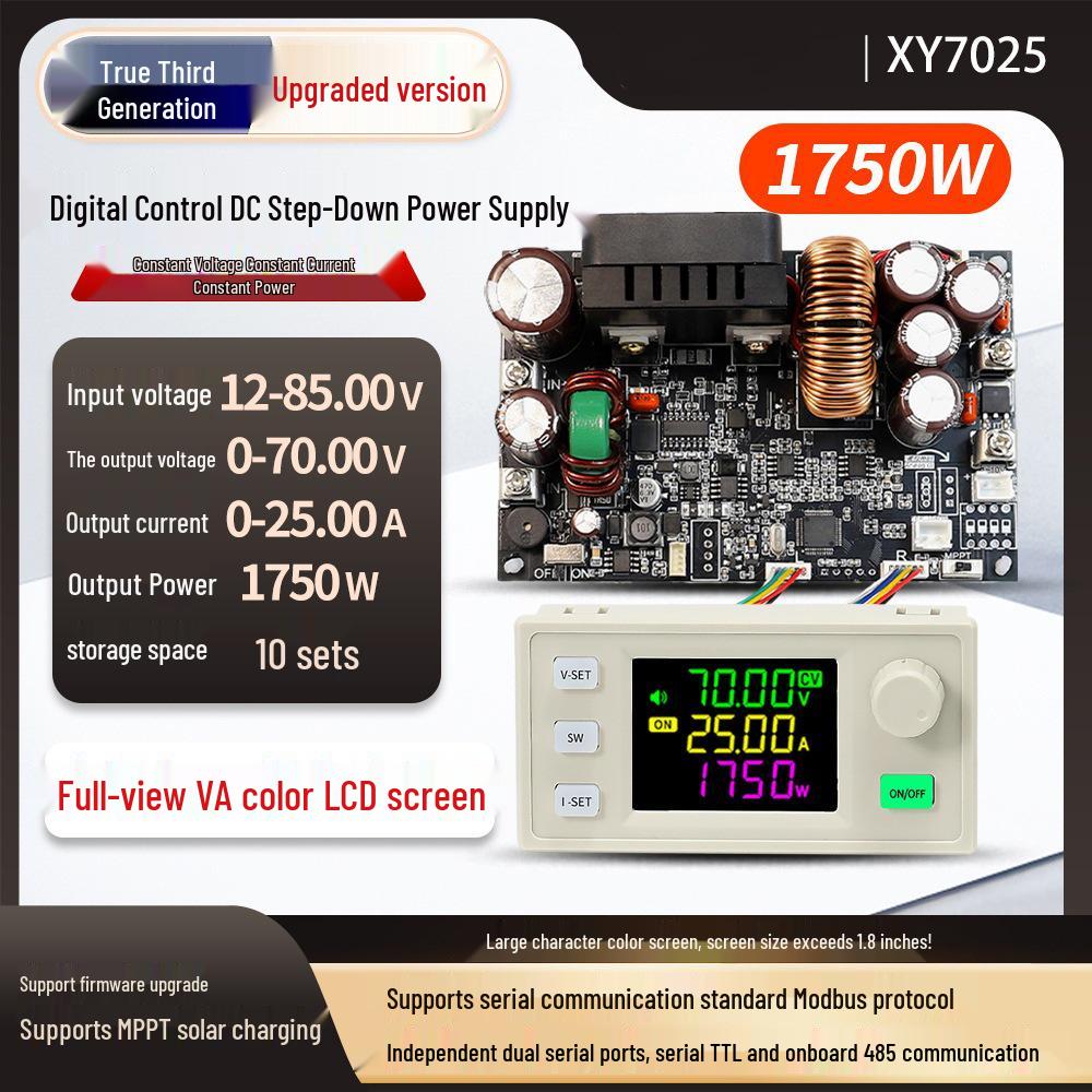 XY7025 CNC Adjustable Regulated Power Supply Module, 70V/2A, 1750W, Third-Gen Upgrade, Constant Voltage & Current