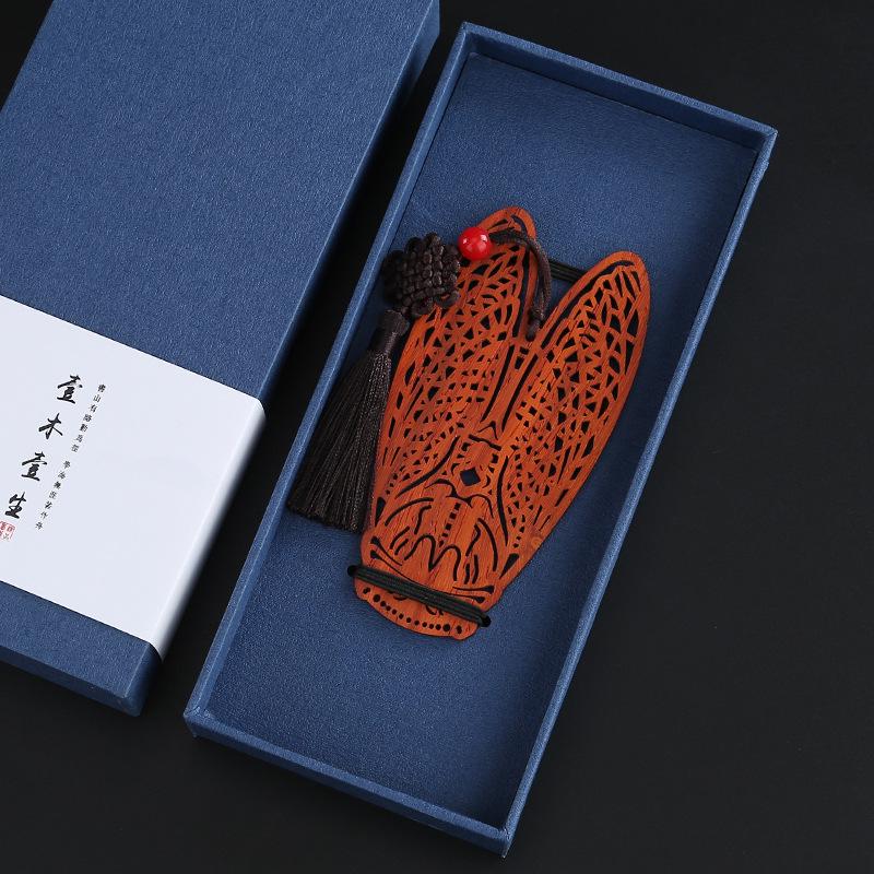Rosewood Bookmark: Retro Chinese Style Gift for Students - Artistic Ancient Design, Custom DIY Option