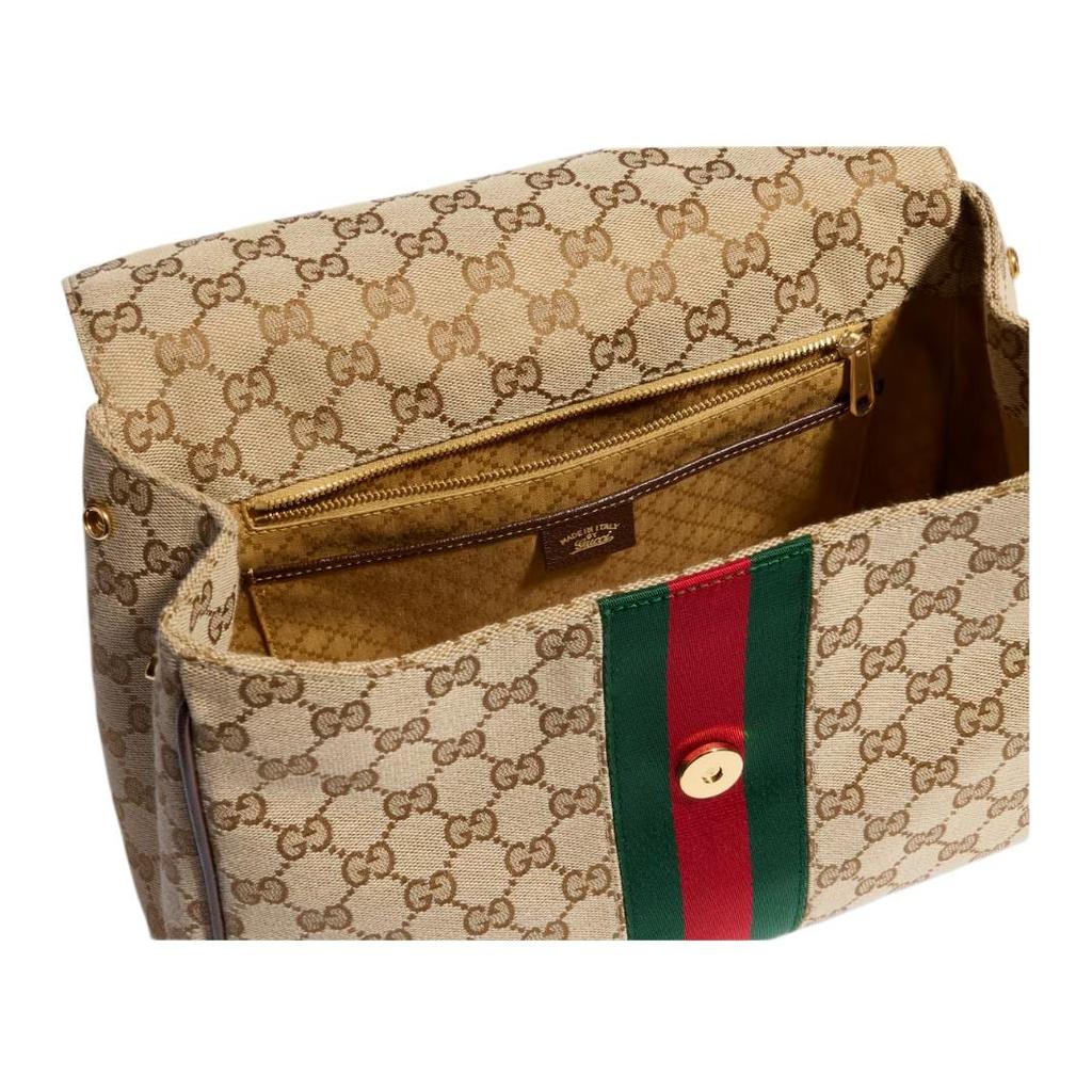GUCCI GG Canvas Handbag Medium Women's Brown 875018-FAFV9-9653