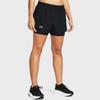Under Armour Logo-Print Elastischer Bund Anti-Expositions-Zwei-in-Eins-Sportshorts Damen-Shorts Schwarz 1382440-001