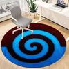 1PC Spiral Wave Office Round Area Rug, Mat Suitable For Office, Under Office Chairs Bedroom Living Room Home Decor, Room Deco