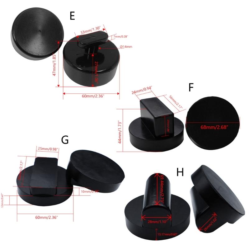 Car Reinforced Rubber Jacking Lift Pad For Secure Vehicle Elevations In Professional Repairs Compact Design Easy Storage