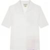 Logo Embroidered Slim Fit Short Sleeve Polo Shirt Women Tops White 47AB205-YAA