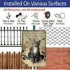 2D Flat, Vintage Cat Art Aluminum Sign - "Angels Don't Always Have Wings, Sometimes They Have Whiskers" - Whimsical Wall Decor with Cats, Butterflies