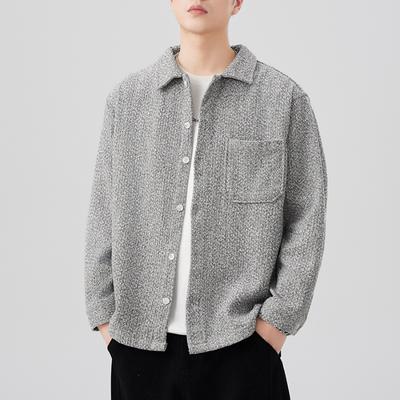 Spring New Japanese Retro Men's Loose Knitted Shirt Casual Shirt American Jacket