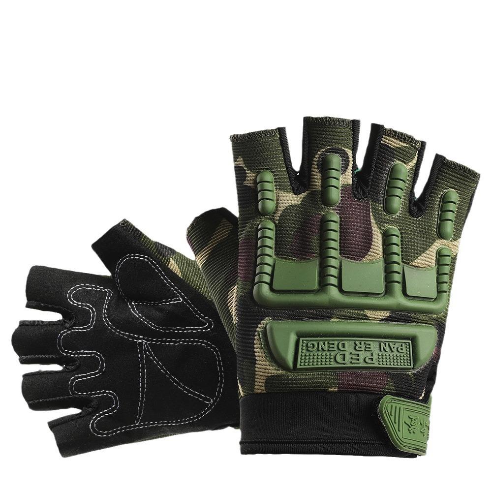 Children's Half Finger Gloves Non Slip Wear Resistant Fighting Outdoor Sports Cycling Balance Bike for Children Boys and Girls  Fitness