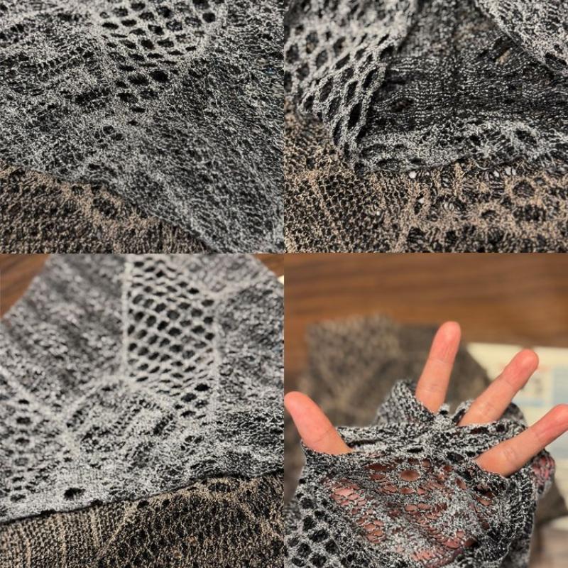 Hollow Out Pile Pile Women's Thin Head Hat Breathable and Fashionable Lace Headscarf for Spring and Summer