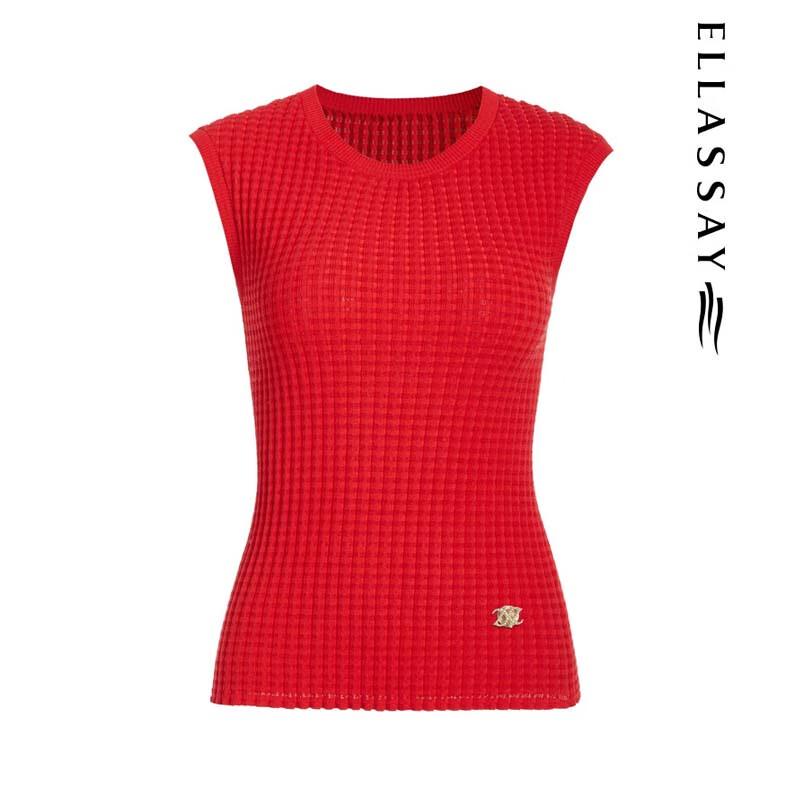 ELLASSAY Women's Slim-Fit Knit Top