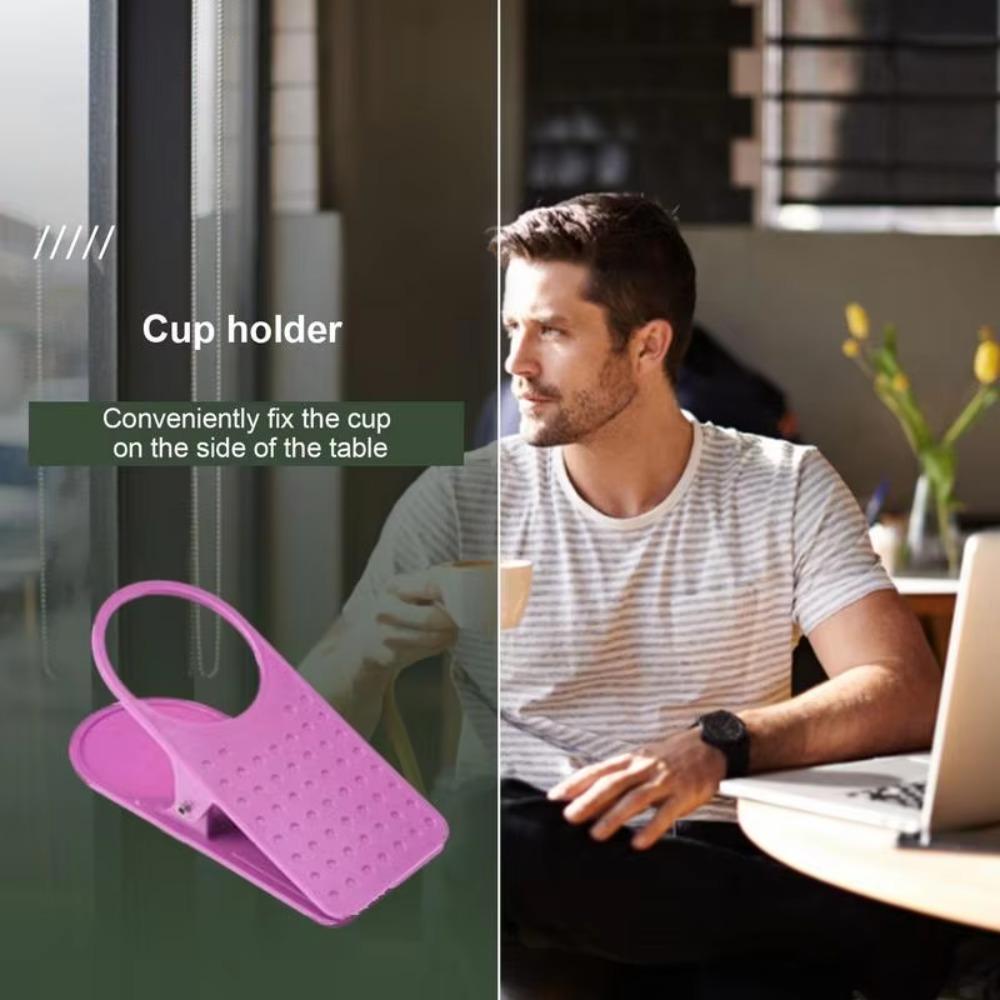 2Pcs Universal Water Bottle Storage Tray Creative Desktop Mug Rack Clip On Table Cup Holder  Office