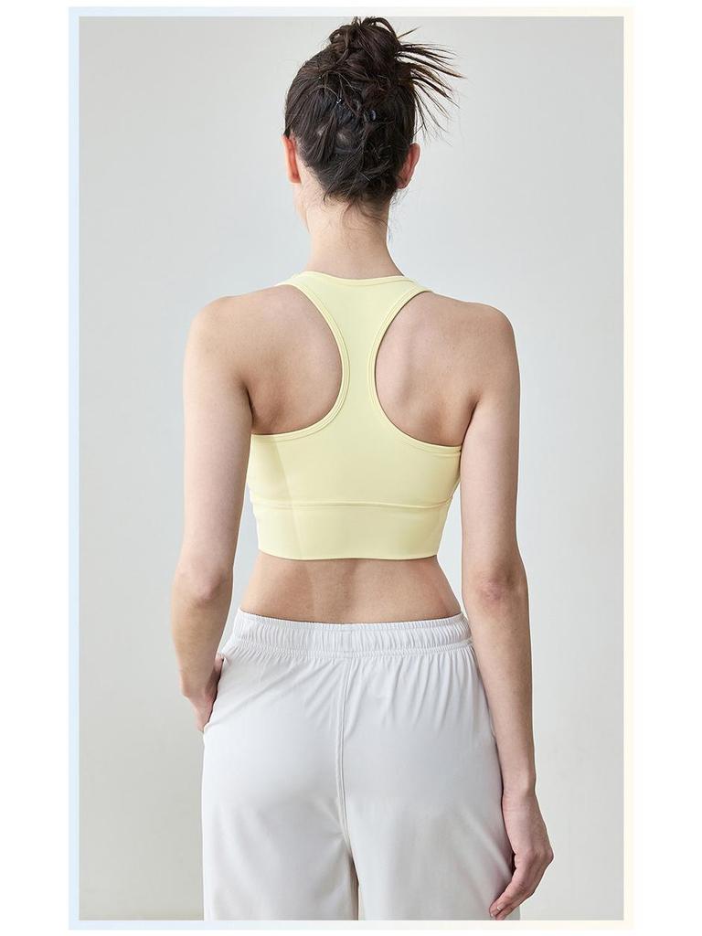 Women's Summer Slimming Racerback Yoga Bra with Chest Pads - Beautiful Back Design