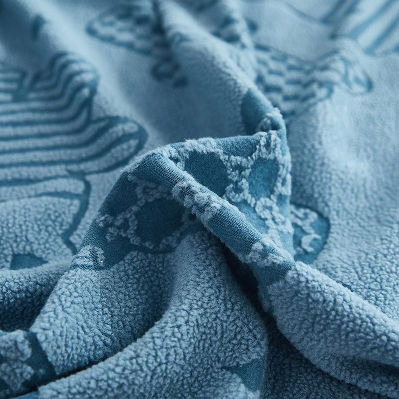 Aksamitny Pokrowiec na Sofę z Nadrukiem Misia Rozciągliwe Pokrowce na Sofę w Kształcie Litery L Pokrowce na Narożnik i Fotel do Dekoracji Salonu