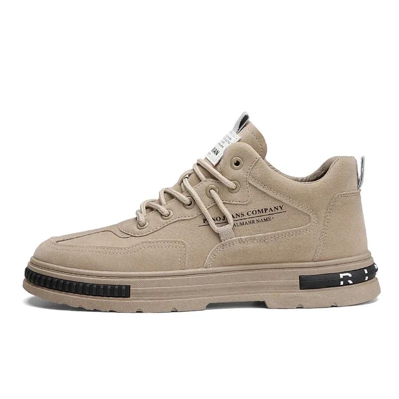 

Повседневные кроссовки Уличная обувь Походные водонепроницаемые ботинки на толстой подошве Весенне-осенние удобные износостойкие нескользящие ботинки 43 хаки