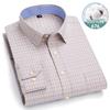 Men's Oxford Shirts Long Sleeve 100% Cotton Casual Plaid Soft Regular Fit Formal Dress Shirt Social Blouse Male Clothes 6XL 7XL