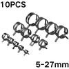 10Pcs 5mm-27mm For Choose Fuel Spring Clip Vacuum Silicon Hose Clamp Autos Spring Clip Fuel Oil Water Hose Pipe Tube Clamp