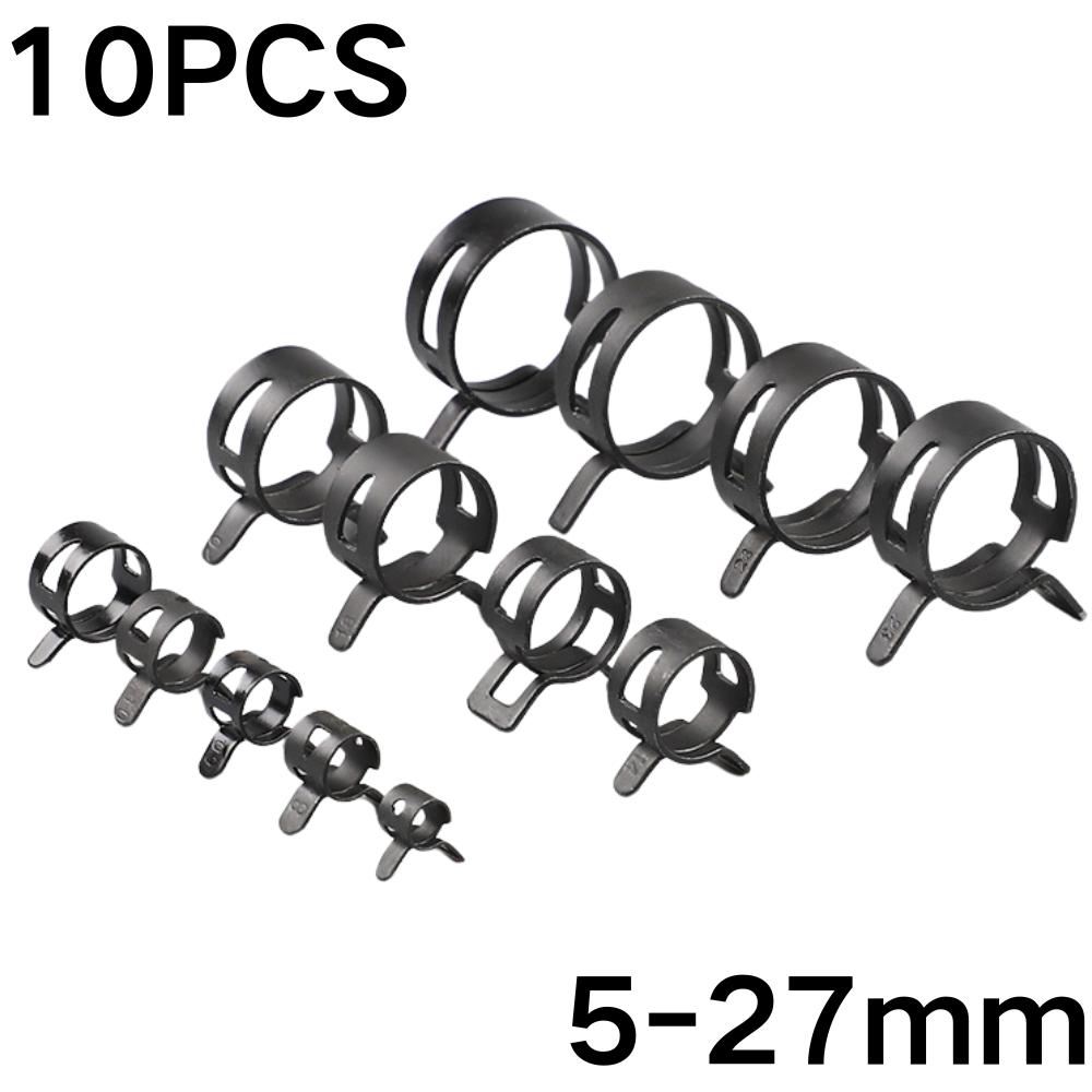 10Pcs 5mm-27mm For Choose Fuel Spring Clip Vacuum Silicon Hose Clamp Autos Spring Clip Fuel Oil Water Hose Pipe Tube Clamp