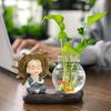 Home Decor Resin Crafts: Creative Monk Flower Vase for Office Desk