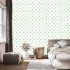 Heart Wallpaper White, Mint and Green 50x1000