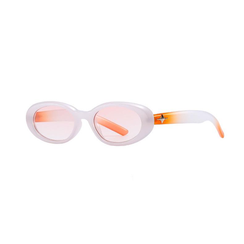 New Fashion Summer Sunscreen Sunglasses Sun Glasses Women Oval Sunglasses Retro Style Glasses Outdoor Leisure Decorative Glasses