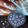 Ocean Series Animal Silicone Mold Sea Shell Conch Nail Stamplates Starfish Jellyfish 3D Soft Charm Manicure Mold Stencil Tools