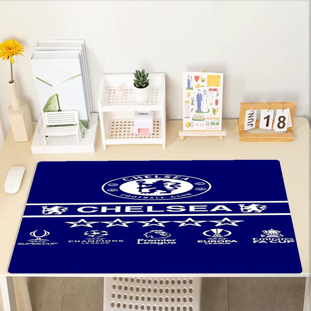 Chelsea Football Club Theme Mouse Pad, Non Slip Rubber Base, Multifunctional Office & Home Decor, Perfect for Workspace Personalization.