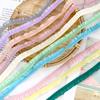 5-30Meters Meetee 10mm Elastic Bands Garment Stretch Ruffled Lace Trim Hairband Rubber Tapes DIY Clothing Sewing Accessories