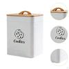 Cookie Jar Food Container Carbon Steel with Airtight Lid Large Capacity Sealed Storage Tin Organizer