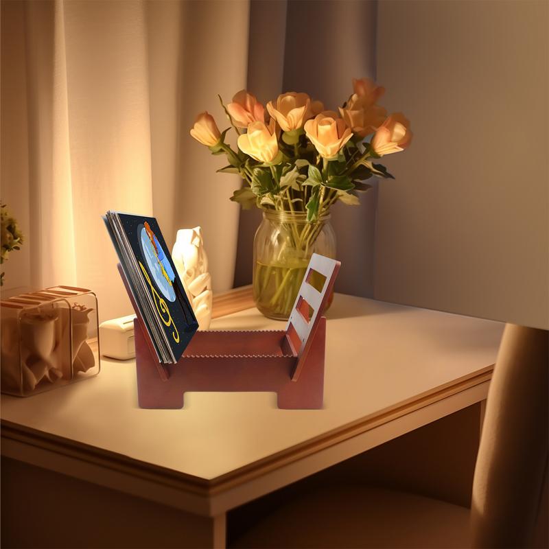 

Record Holder Stand Retro Record Organizer Vintage Album Rack Table Decor For Book Files Documents Living Room Bedroom Office CN