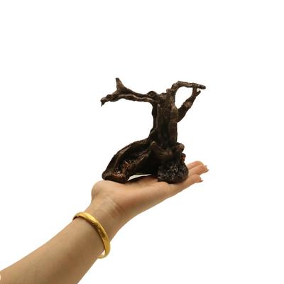 Fish Tank Landscaping Simulation Sunken Wood Resin Crafts Tree Shaped Sunken Wood Roots Tied with Mos Tree Aquarium Decoration