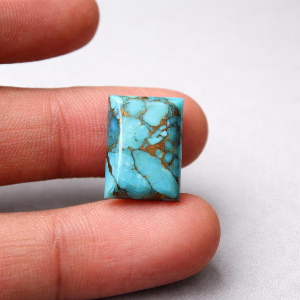 Blue Copper Turquoise Cabochons – Rectangular Natural Turquoise for Jewelry Making