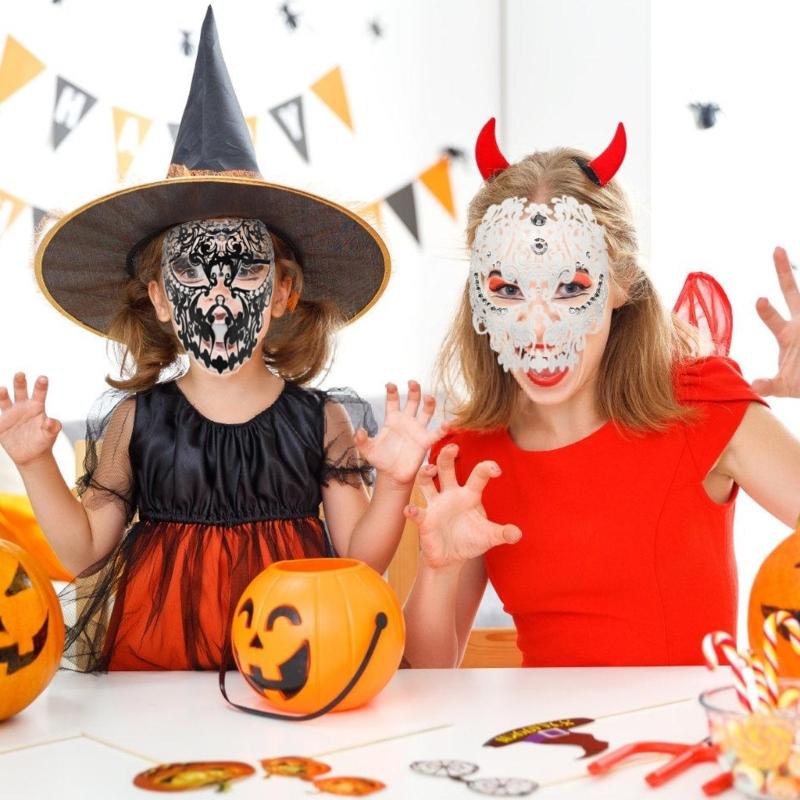 Zarte Vollgesichts-Diamant-Metallmaske Personalisierte Vollgesichts-Metallmaske mit Diamantdetails für Party und Halloween