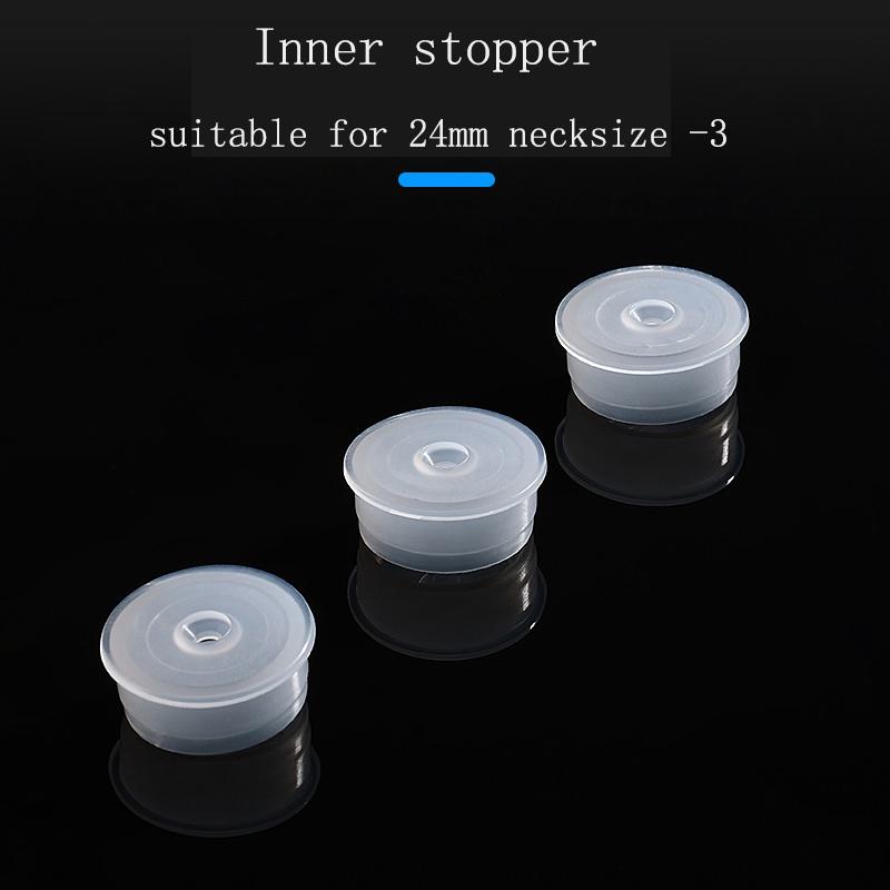 Non Spill Cosmetic Plastic Bottle Orifice Reducer Inner Sealing Plug With Hole Anti-leak Seal Stoppers for Bottle Inner Stopper