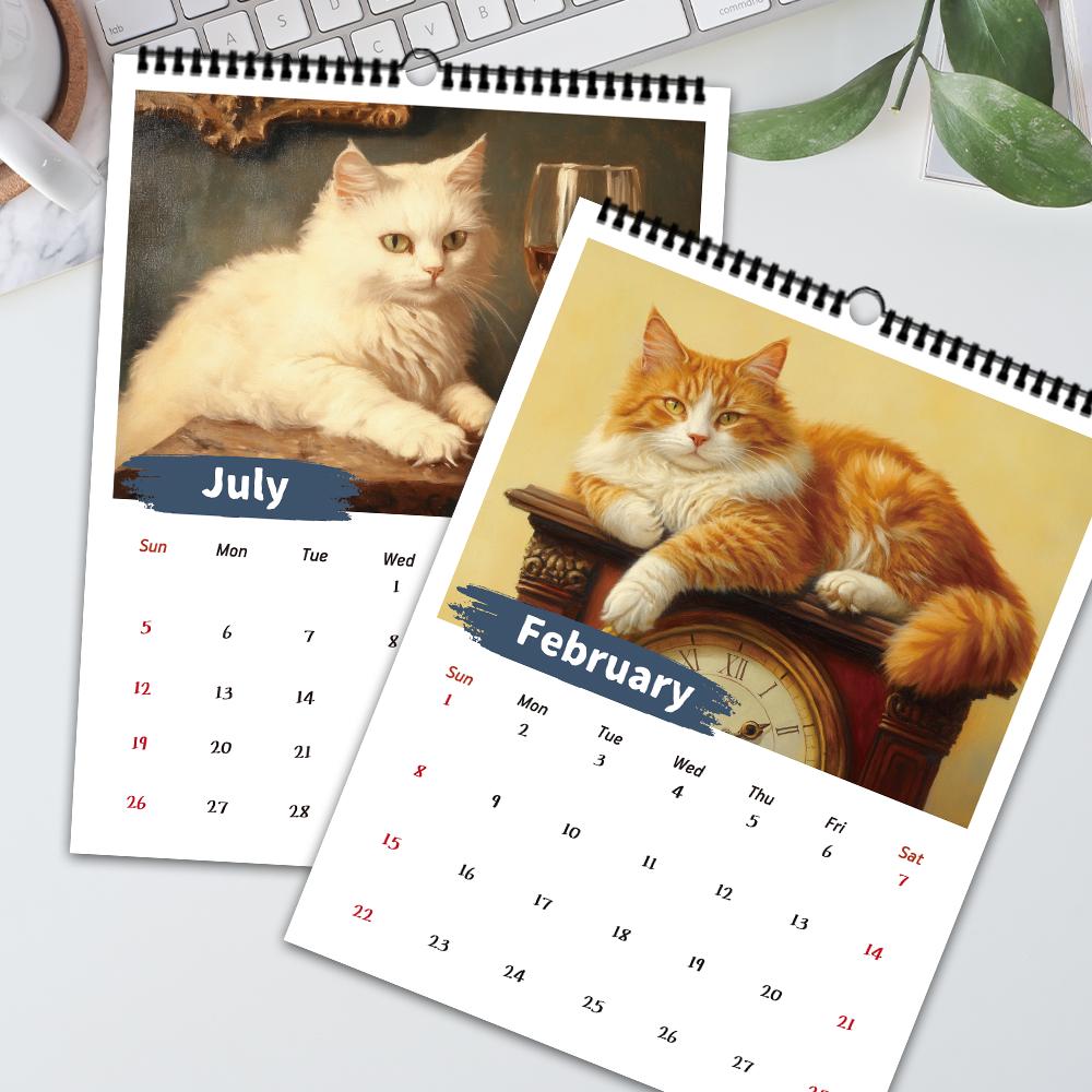 1pc 2026 Wall Calendar, High-Resolution Cat Photos, 12 Beautiful Designs, Monthly Plans, Perfect Gift for Birthday, Christmas