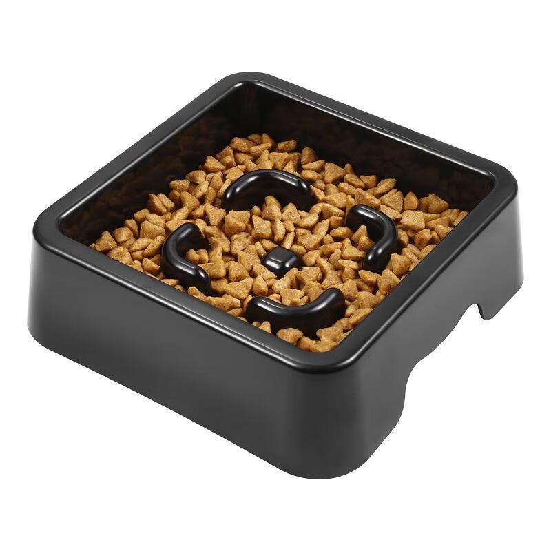 JINGRUIXIANG Square Pet Slow Feeder Bowl, 2-Pack
