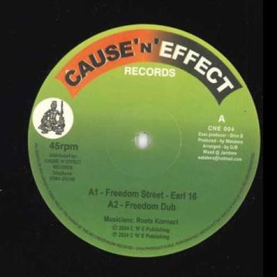 10-Zoll Schallplatte EARL SIXTEEN / SARAH TOBIAS - Freedom Street; Freedom Dub / Moonl CNE004 Cause N Effect 2024 UK Reggae, Ska & Dub