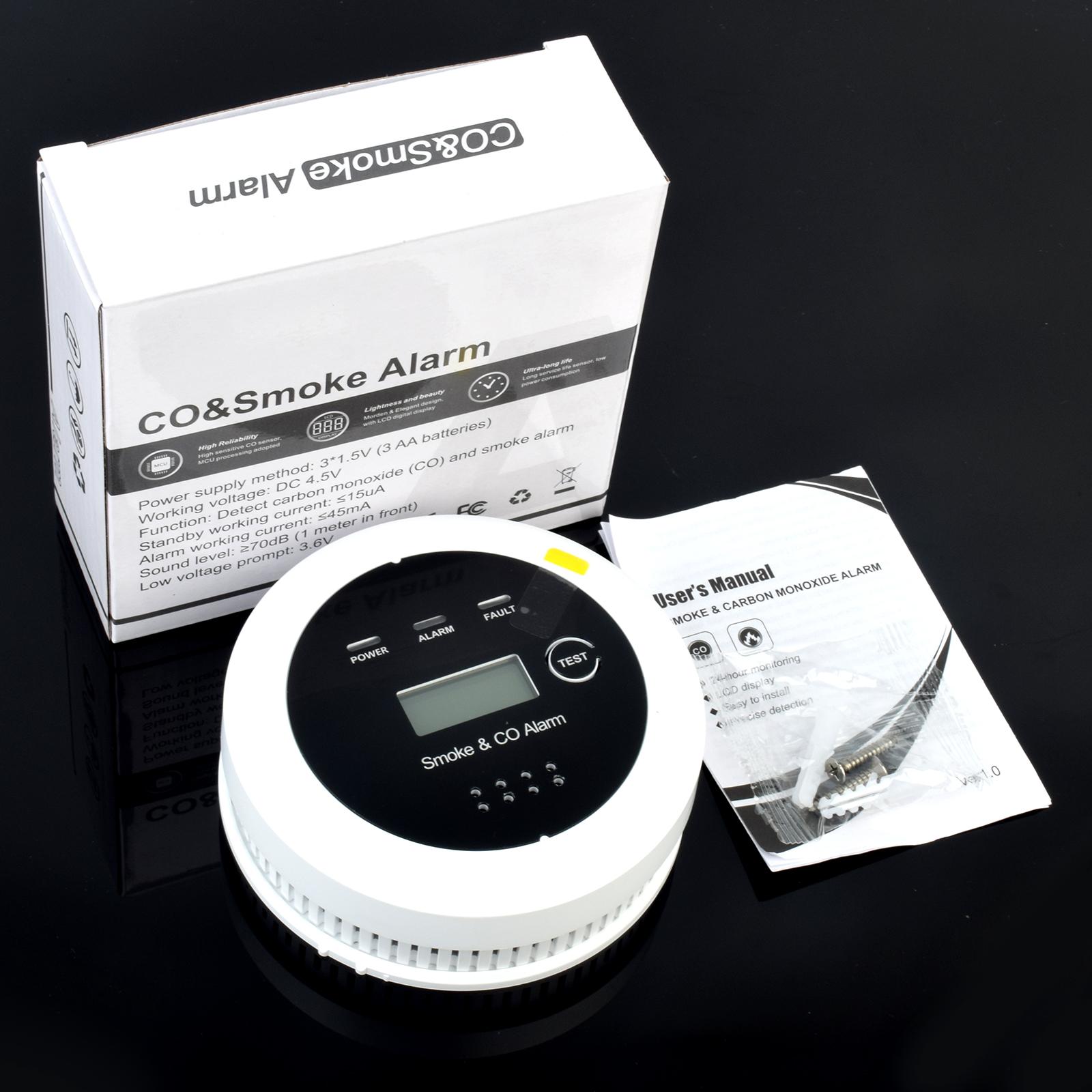 UL2034 Independent CO Alarm Sensor Carbon Monoxide Alarm Detector High Sensitive Warning LCD Display CO Alarm 0CO-SC02