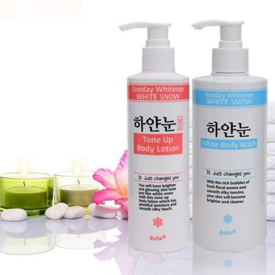 Tónovací tělové mléko White Snow Fermentation 250 ml + White Body Wash 400 ml sada, 1 sada