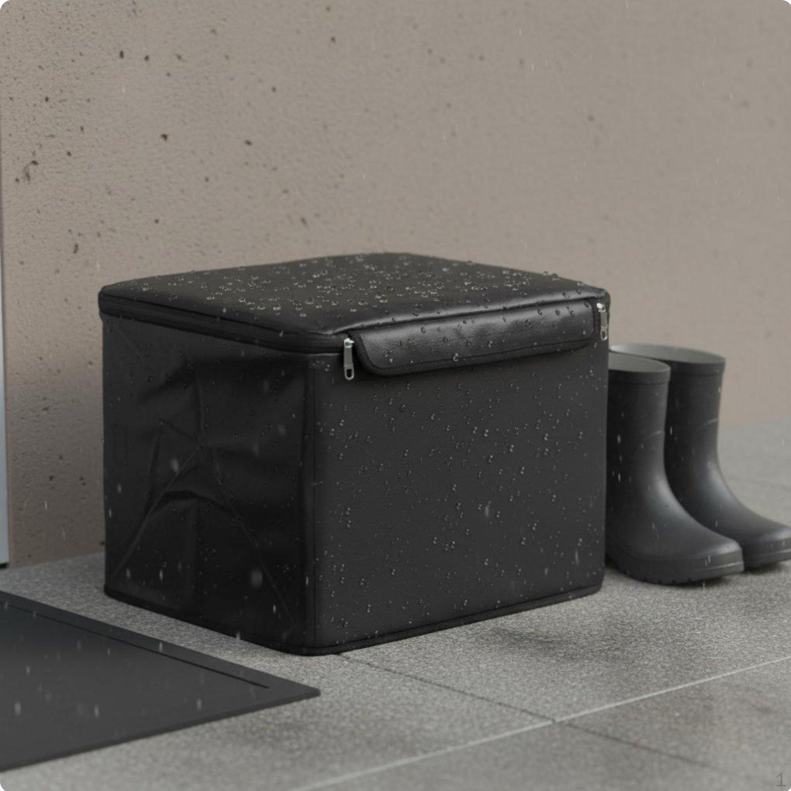 Foldable Storage Box Waterproof Zippered Oxford Cloth Container HumidityResistantResistant