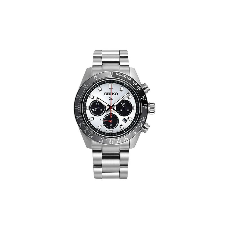 

SEIKO Panda Series PROSPEX Series Solar Timing Giant Panda Solar Movement Steel Strap Men s Watch White Dial SSC911P1 синій