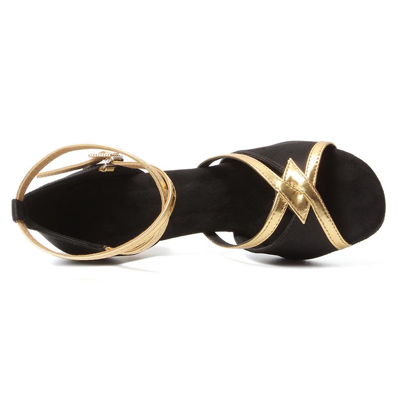 Latin Dance Shoes  Satin Sandal Ladies Latin Dancing Shoes Pro Soft Sole High Heels Comfortable Stable