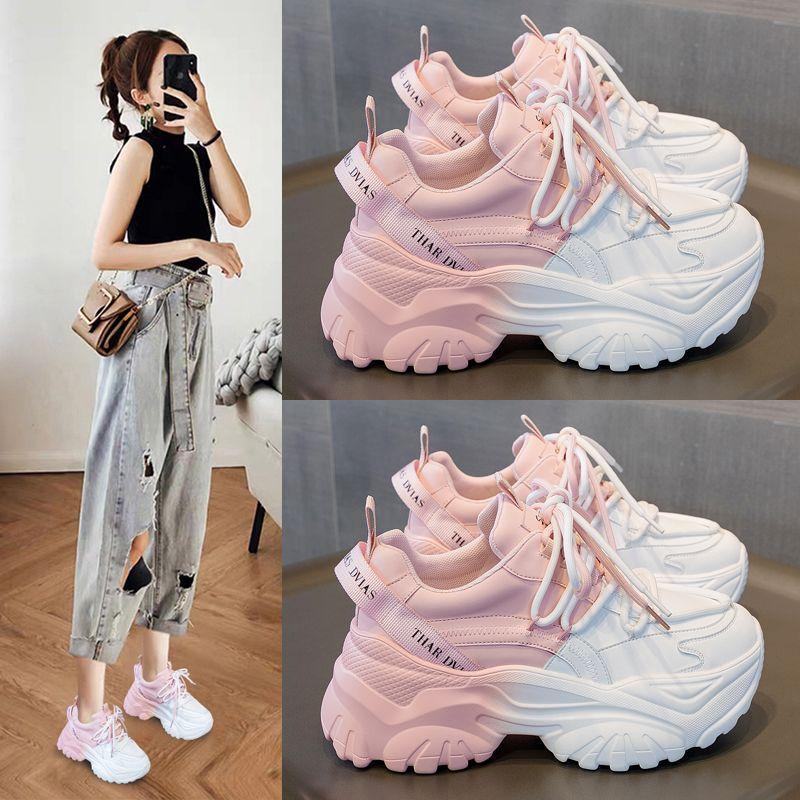 Dad shoes children 2025 spring new autumn and winter white platform versatile casual sports shoes little white women's shoes