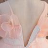 Girls' Ruffled Mesh Princess Dress for Holidays and Piano Performances